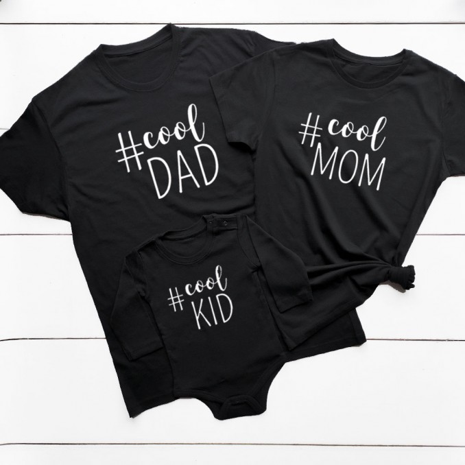 A set of T-shirts for the COOL FAMILY