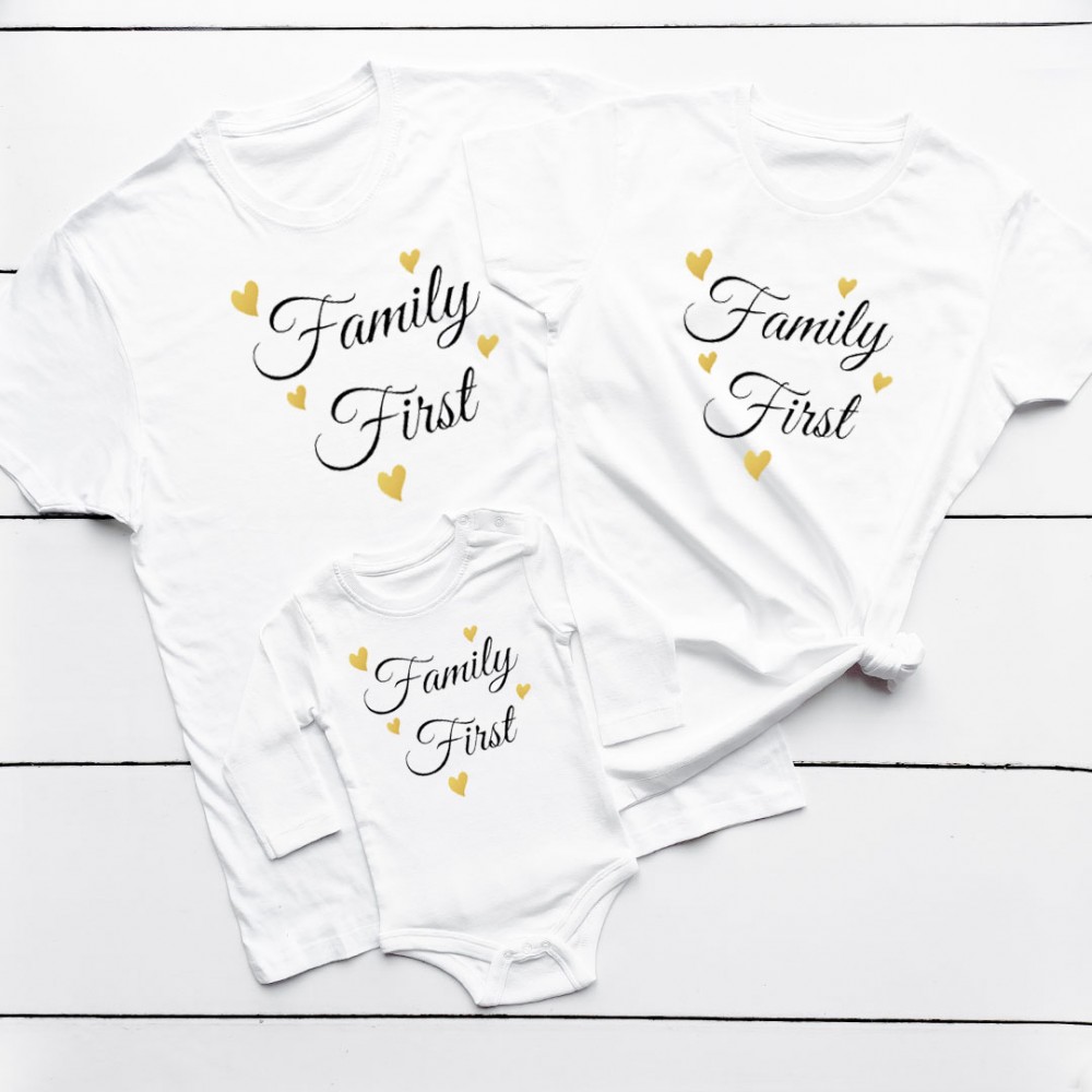Zestaw koszulek dla rodziny FAMILY FIRST