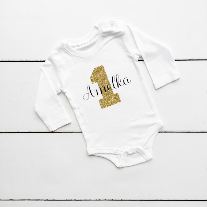 BABY BODYSUIT FOR BIRTHDAY NUMBER NAME AGE