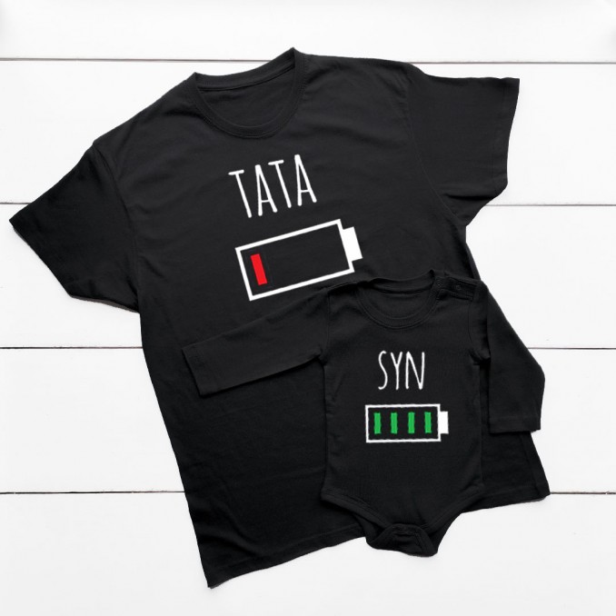 T-SHIRTS FOR DAD AND BABY BATTERY
