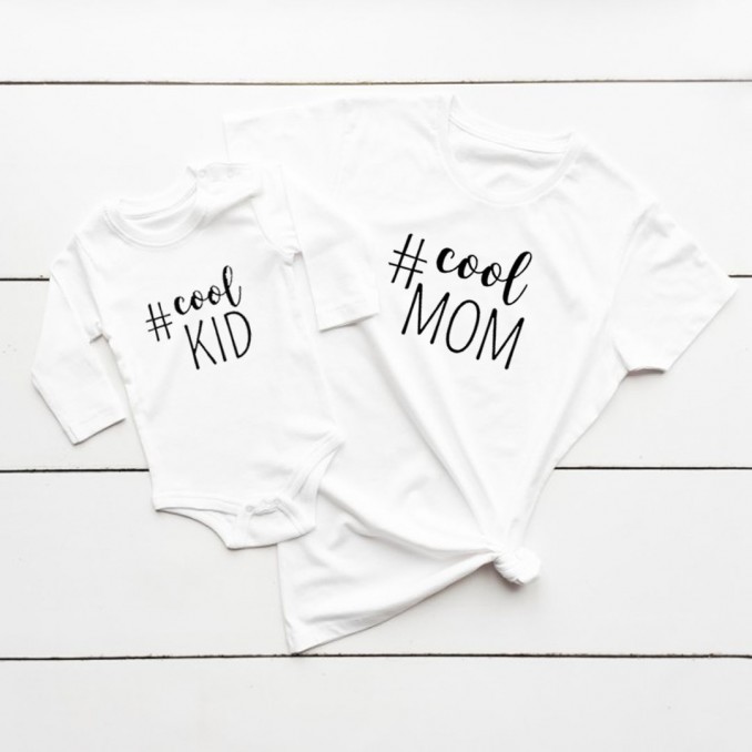 T-SHIRTS FOR MOM AND BABY - COOL MOM KID