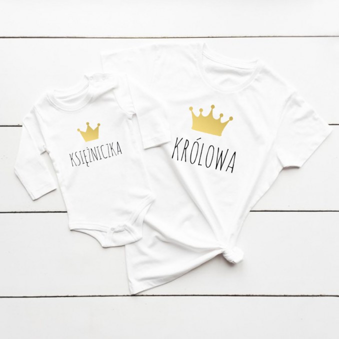 T-SHIRTS FOR MOTHER AND DAUGHTER - QUEEN AND PRINCESS