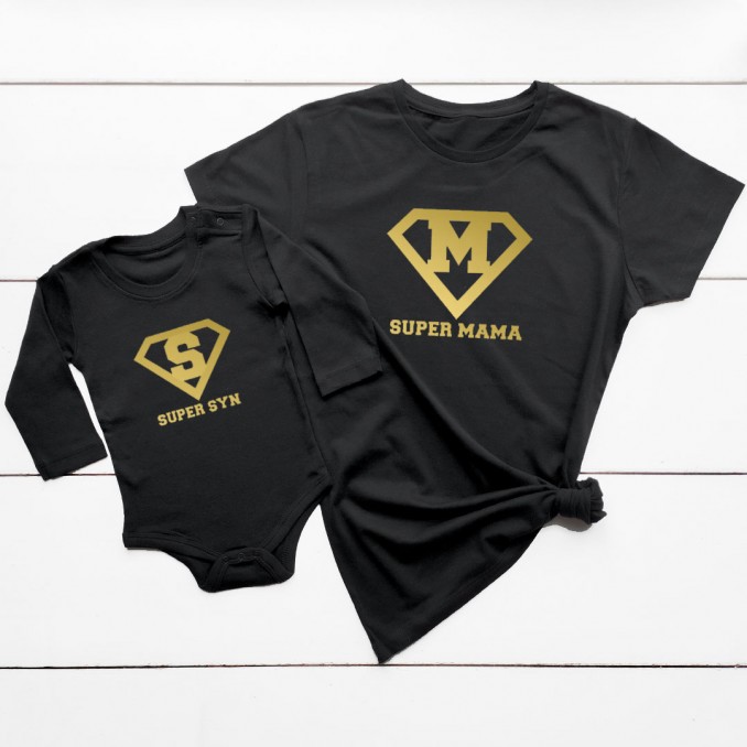 T-SHIRTS FOR MOM AND BABY - SUPER MOM/BABY