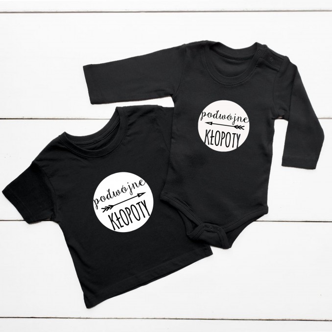 T-shirts for siblings DOUBLE TROUBLE