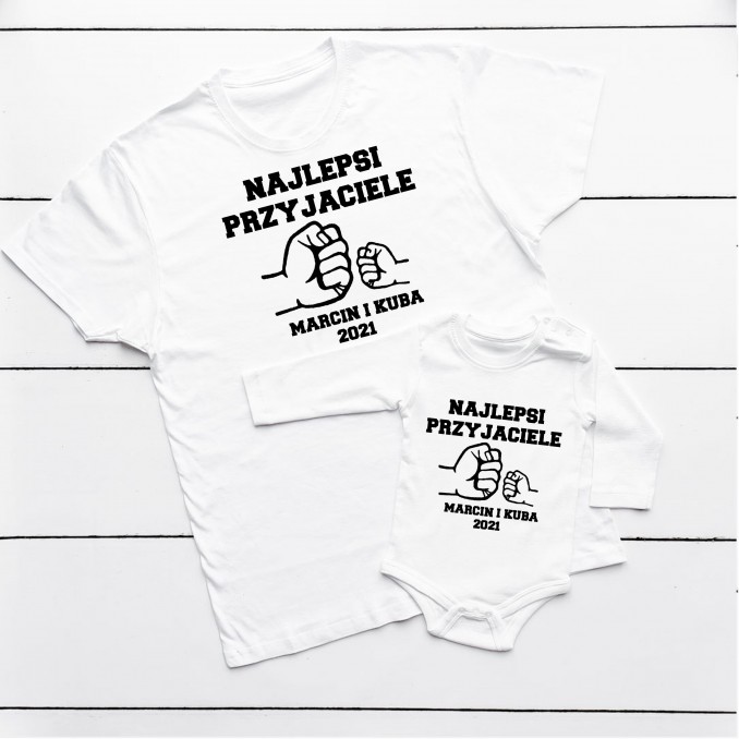 T-SHIRTS FOR DAD AND SON - BEST FRIENDS DAD AND SON + NAMES