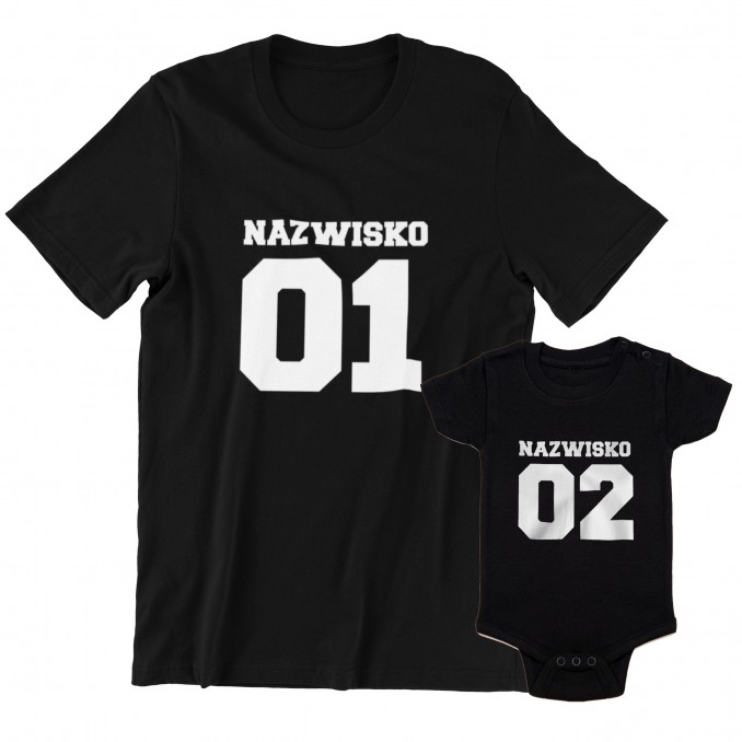 T-SHIRTS FOR DAD AND BABY WITH A NAME OF YOUR CHOICE
