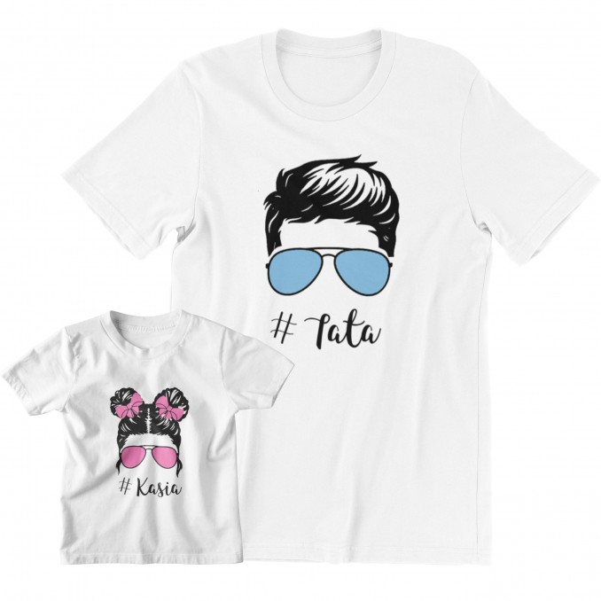 T-SHIRTS FOR DAD AND DAUGHTER - GLASSES NAMES