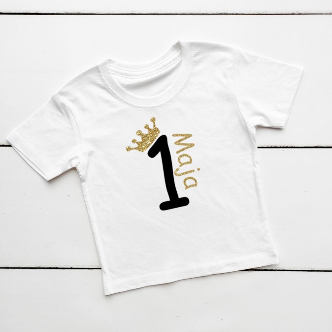 CHILDREN'S T-SHIRT FOR BIRTHDAY NUMBER NAME AGE