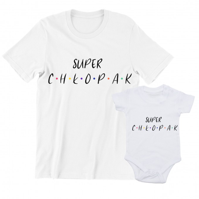 T-SHIRTS FOR DAD AND BABY - SUPER BOY