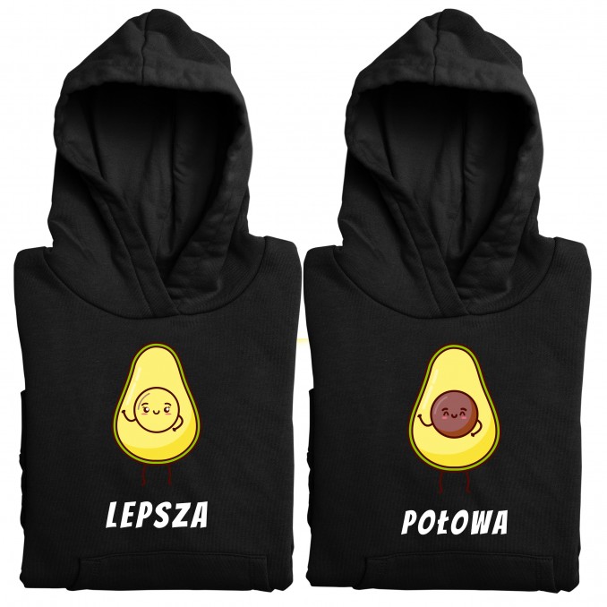 AVOCADO SET OF SWEATSHIRTS FOR COUPLES FOR VALENTINE'S DAY