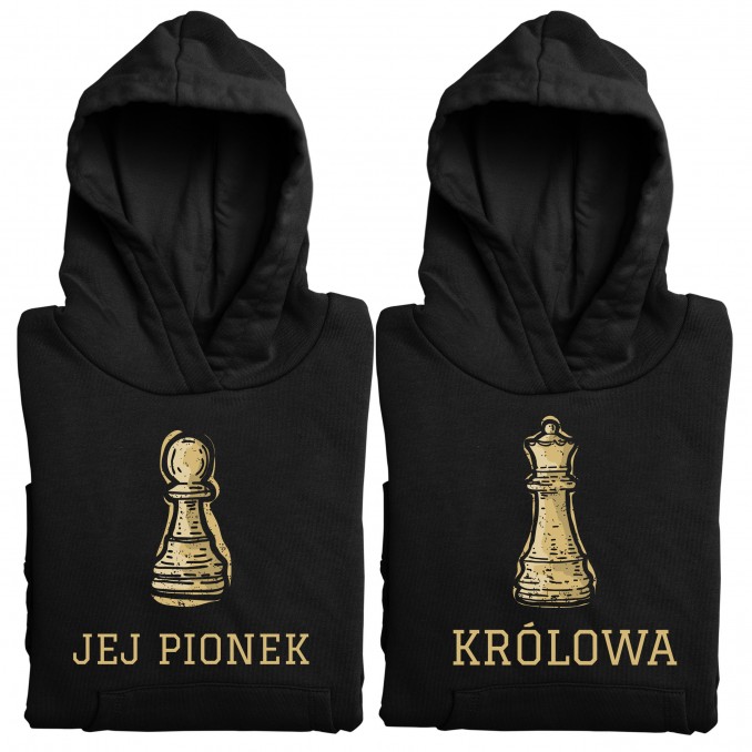 VALENTINE'S DAY SWEATSHIRT SET FOR COUPLES THE QUEEN AND HER PAWN