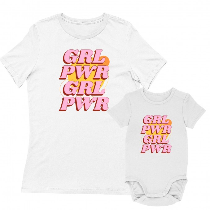 T-SHIRTS FOR MOTHER AND DAUGHTER - GIRL POWER