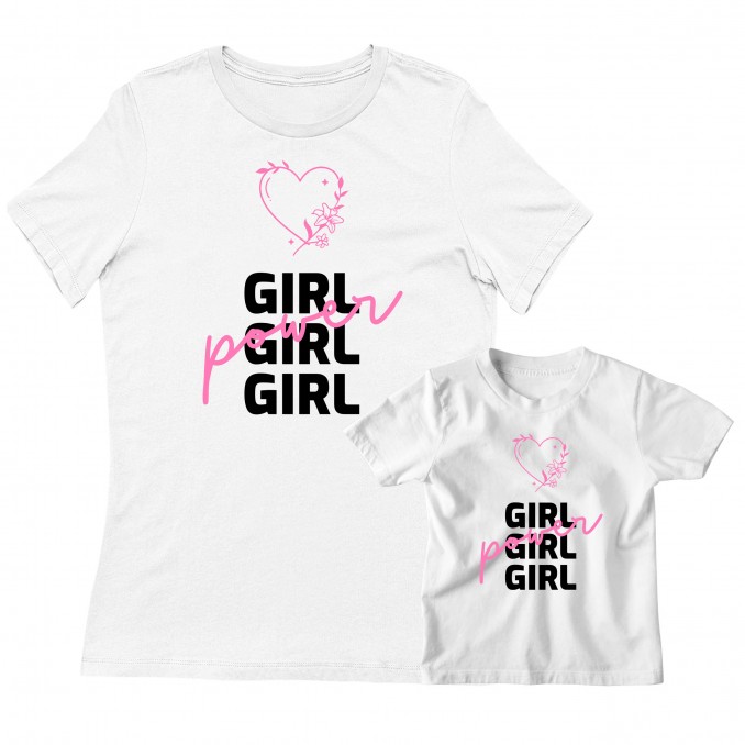 T-SHIRTS FOR MOTHER AND DAUGHTER - GIRL POWER