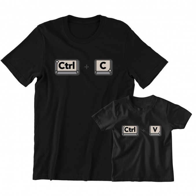 T-SHIRTS FOR DAD AND BABY - CTCR +C / CTRL + V