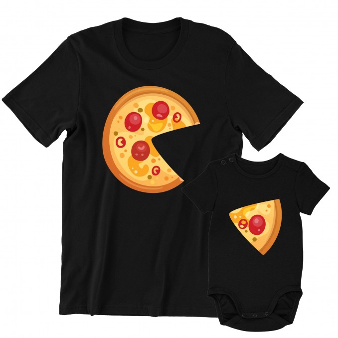 T-SHIRTS FOR DAD AND BABY - PIZZA